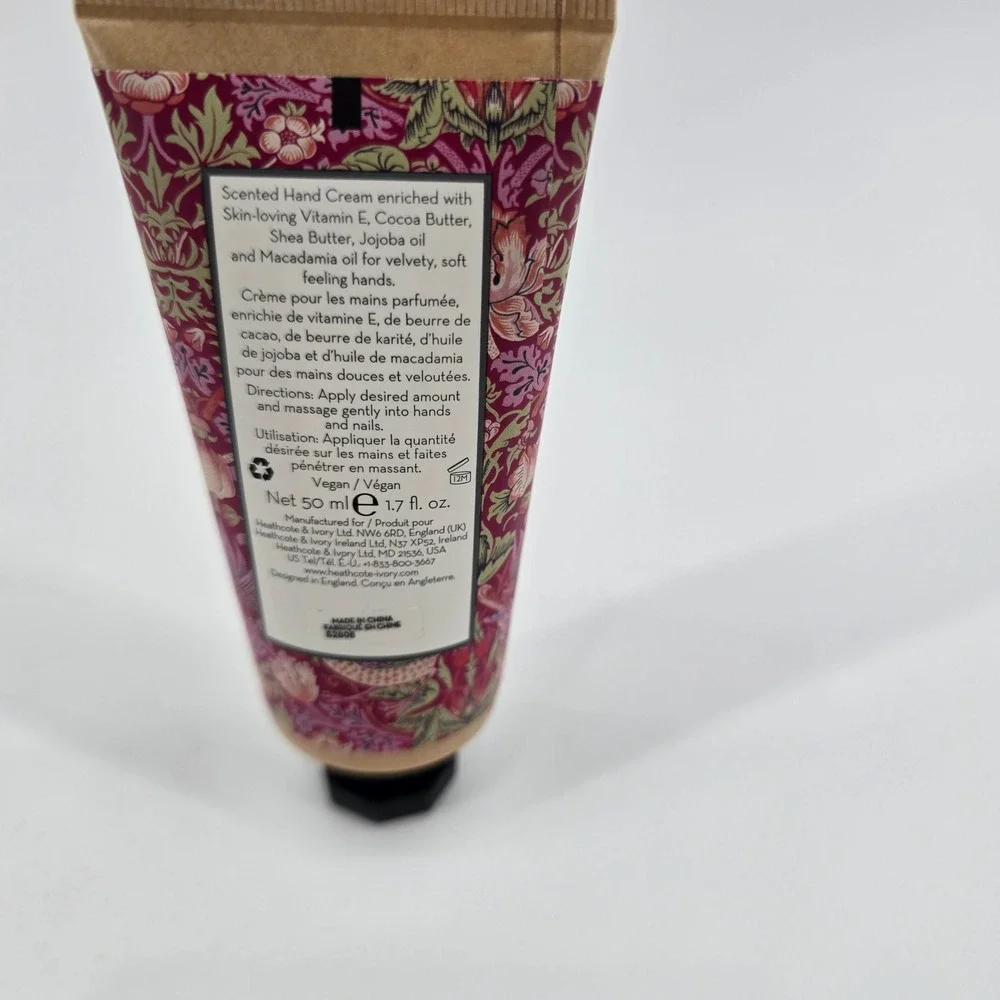 William Morris Hand Cream Bergamot Vetiver Strawberry Thief 50ml 1.7oz NEW